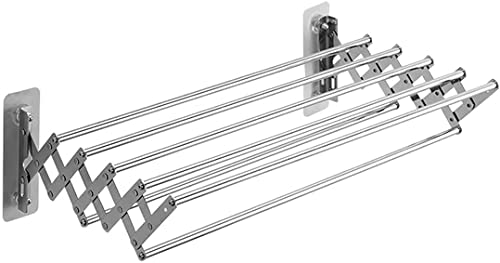 Wandmontierter Wäscheständer, zusammenklappbarer Teleskop-Trockenständer für Handtücher & Wäsche, platzsparendes Badregal & Duschregal, ideal für effizientes Trocknen von Kleidung