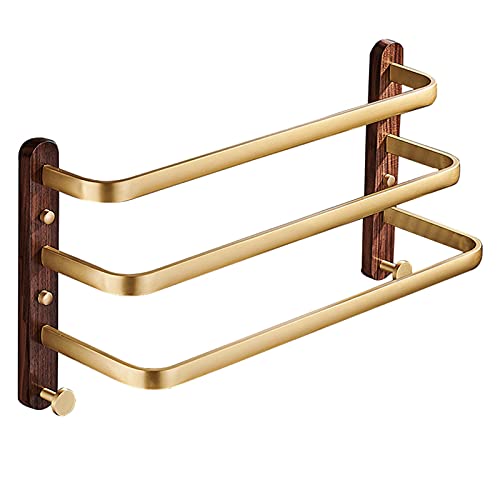 TOMYEUS Badregal Duschregal Badetuch Bar 3-Stufen, 16-Zoll-Aluminium-Wand-Ha ndtuchhalter for Badezimmer-Wandmontage, Handtuchleiterhalter Gebürstet Badezimmer Hängende Rod Badezimmerregale
