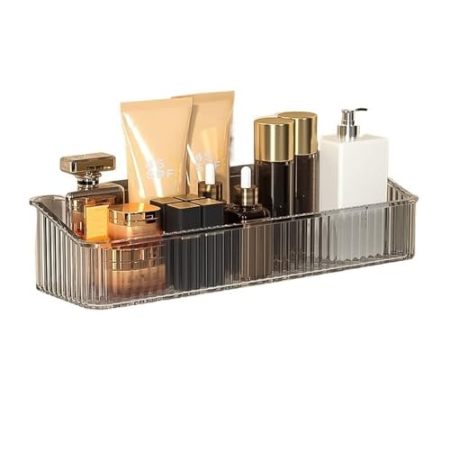 Selbstklebendes Badezimmerregal, Badezimmer-Organizer, Selbstklebende Kunststoff-Duschregale, ohne Bohren, wandmontierter Dusch-Organizer for Badezimmer-Aufbewahrung und Dusch-Caddy in der Küche(Gray,