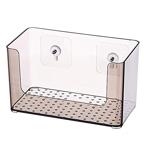 Mr. Bathroom Bad Regal Dusche Veranstalter Wand Punsch Freie Maske Kosmetische Aufbewahrungsbox Multifunktions Transparent Desktop Kunststoff 1 Ebenen (Farbe: Schwarz Grau)