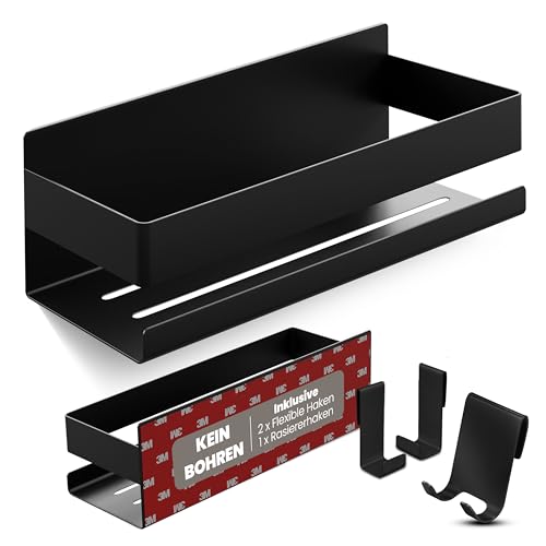 LIEBHEIM Duschablage Ohne Bohren   Badregal   Badezimmer Organizer   Duschregal   Bad Organizer   Badezimmer Regal   Duschregal Ohne Bohren   Bathroom Organizer   Bad Regal   Duschkorb   Shower Shelf