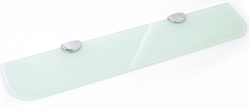 Glas-Wandregal mit, Badezimmer, Küche, Schlafzimmer, Schwarz, 3 Farben und in 3 Größen 300 mm, 400 mm, 500 mm, Weiß